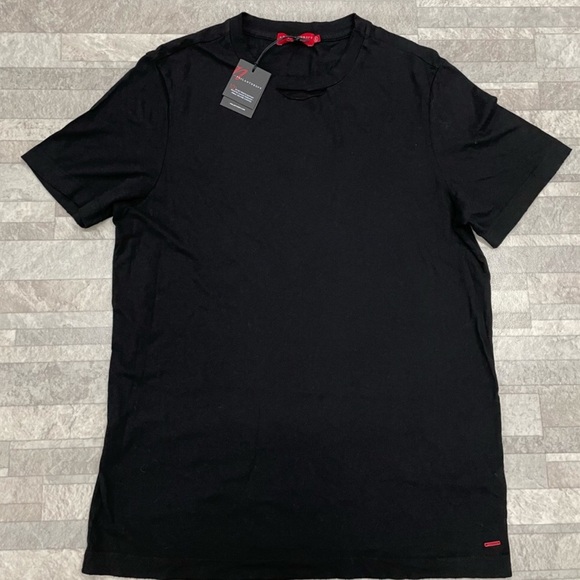 n. Philanthropy Liam Casual Tee With Slit On Collar In Black. NWT! Sz XL - Picture 3 of 5